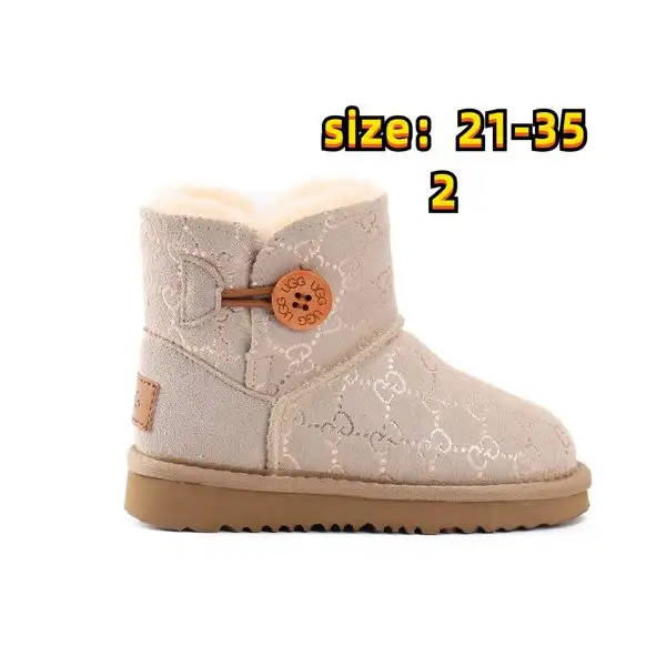 מגפי UGG Mini ילדים הדפס מונוגרם כפתור