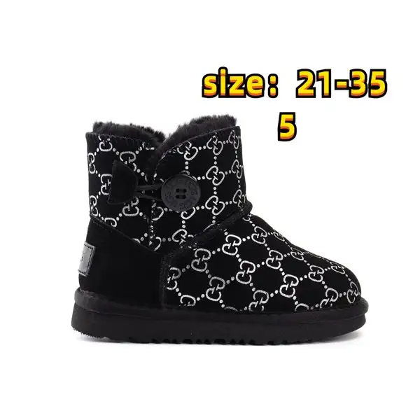מגפי UGG Mini ילדים הדפס מונוגרם כפתור