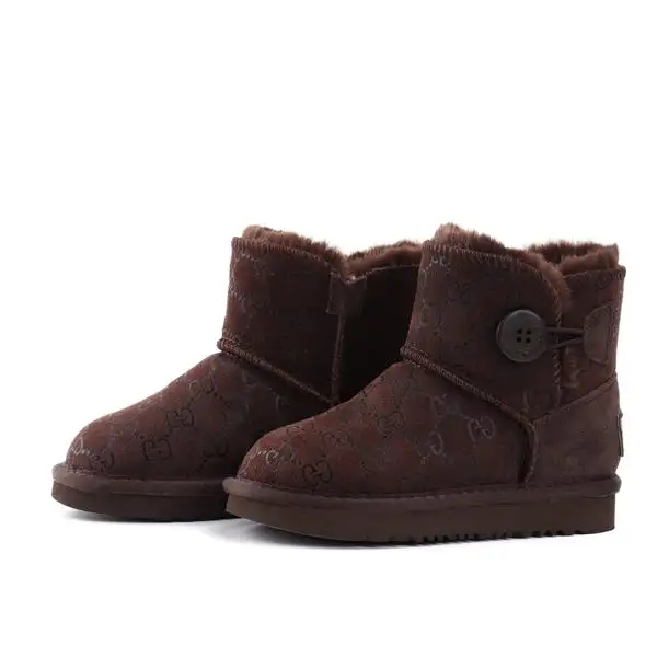 מגפי UGG Mini ילדים הדפס מונוגרם כפתור